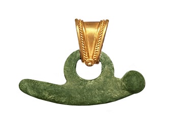 Roman Bronze Phallus-Fascinus 1st-3rd cent. AD 18 kt Gold Pendant