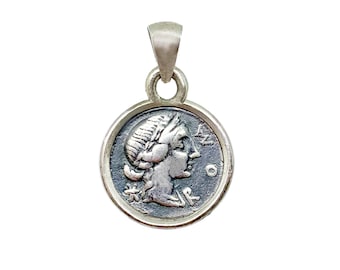 Pendentif Vintage Argenté Buste De Vercingétorix - Bijou Ancien Français