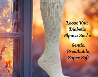 Alpaca Diabetic Socks | Loose Knit, Non-Restrictive, USA Made