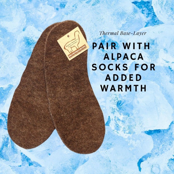 Felted Alpaca Wool Insoles | Warm Winter Foot Padding