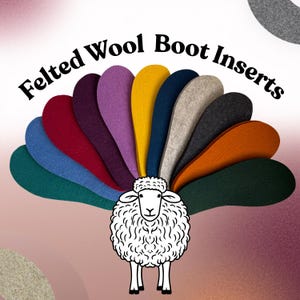Felted Wool Shoe Inserts | Contoured Sheep's Wool Insoles