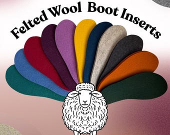 Felted Wool Shoe Inserts | Contoured Sheep's Wool Insoles