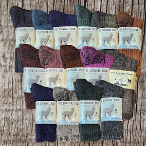 Alpaca Socks | Ski and Hiker Socks | Warm and Cozy Winter Socks | Superior Quality Knitted Wool | Camping Survival Gear | Keeps Feet Warm