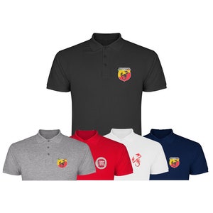 Fiat Abarth Scorpion polo t-shirt embroidery tee camiseta maglietta samarreta shirt camisa camicie broderie spider 595 500 punto tipo