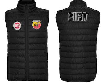 Fiat Abarth 500 embroidered gilet vest chaleco giacca jacke veste chaqueta Weste full zip cremallera punto