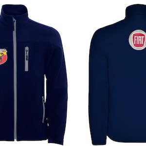 Fiat Abarth 500 embroidered softshell jacket giacca jacke veste chaqueta full zip cremallera punto