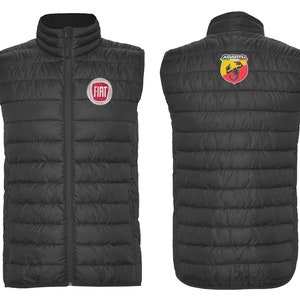 Fiat Abarth 500 embroidered gilet vest chaleco giacca jacke veste chaqueta Weste full zip cremallera punto Panda