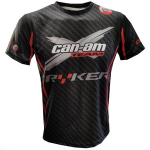 Can-Am Ryker All-Over bedrucktes T-Shirt Tshirt Camiseta Maglietta 3D Carbon 3-Rad Räder Motorrad