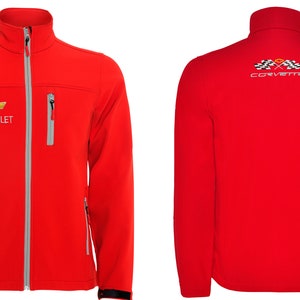 Chevovette Corvette bestickte Softshelljacke Giacca Jacke Veste Chaqueta Full-Reißverschluss Cremallera C4 C5 C6 gm Muskelauto
