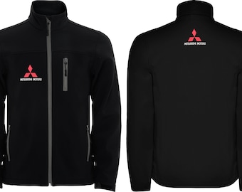 Mitsubishi Ralli Art Motors bestickte Softshelljacke Giacca Jacke Veste Chaqueta Full-Zip Cremallera