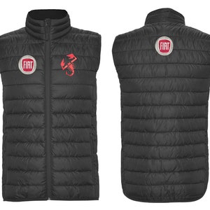 Fiat Abarth 500 embroidered gilet vest chaleco giacca jacke veste chaqueta Weste full zip cremallera punto Panda
