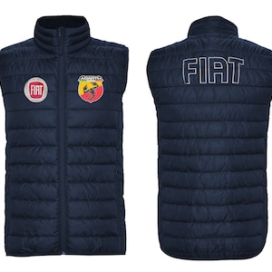 Fiat Abarth 500 embroidered gilet vest chaleco giacca jacke veste chaqueta Weste full zip cremallera punto Panda