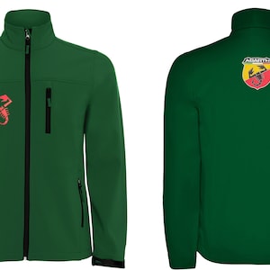 Fiat Abarth 500 embroidered softshell jacket giacca jacke veste chaqueta full zip cremallera punto