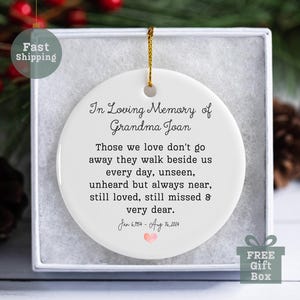 Sympathy gift, Bereavement Ornament, Bereavement Gift, Family Loss, Memorial gift, Those we love don&#39;t go away, Memorial Quote Gift Keepsake