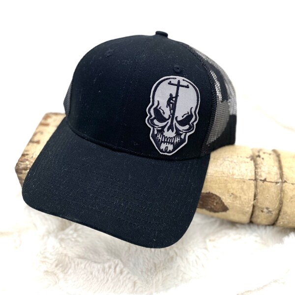 Embroidered Skull Etsy