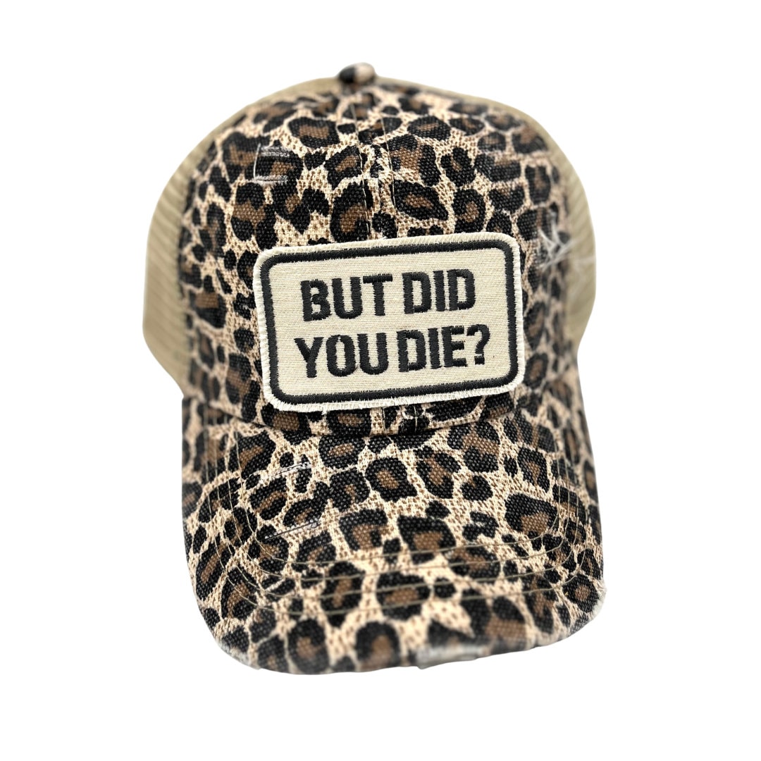 Buy But Did You Die? Embroidered Patch Criss Cross Ponytail Trucker Hat  Online in India