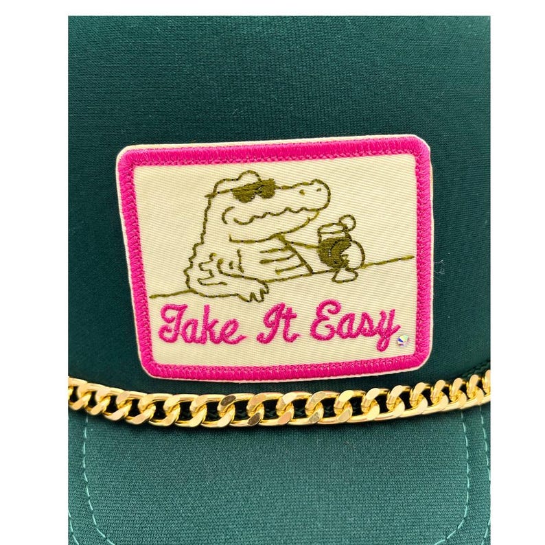 Summer Trucker Hat – Take It Easy Patch Hat - Beach Hat - Lake Life Hat - Vacation Hat - Cute Summer Gift for Women imagem 3