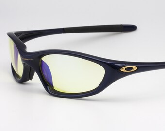 【USA製】00s テック y2k OAKLEY TWENTY XX Oakley Twenty XX Ice Iridium Sunglasses Silver/Blue Unisex