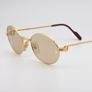 Gafas de sol vintage Cartier Saint-Honoré fabricadas en Francia años 90 - Stock antiguo nuevo - Juego completo incluido