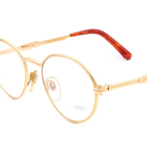 Gerald Genta New Classic 02 luxury vintage eyeglasses with gold plated frames, made in Japan 90's