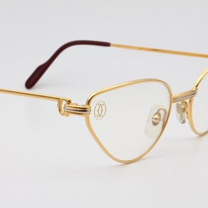 Cartier Rivoli vintage eyeglasses with gold plated frames, made in France 1980's - new old stock