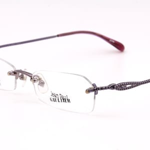 Jean Paul Gaultier 55 0063 vintage titanium bril gemaakt in Japan jaren 90 - Origineel hoesje inbegrepen