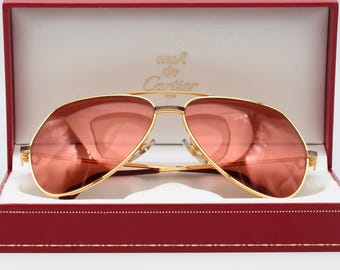 Cartier Vendome Red Laque vintage sunglasses made in France 80's - 62 14 -  New Old Stock