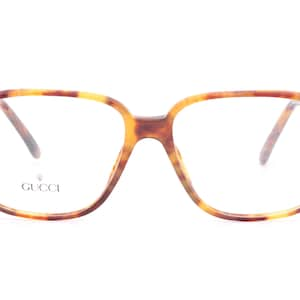 Noble Gucci GG 1117/N vintage eyeglasses / square glasses frames made in Italy in the 80s image 1