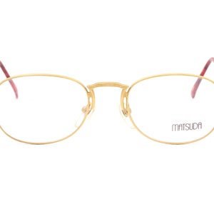 Matsuda 2828 GP luxury vintage eyeglasses with gold plated frames, made in Japan 90's