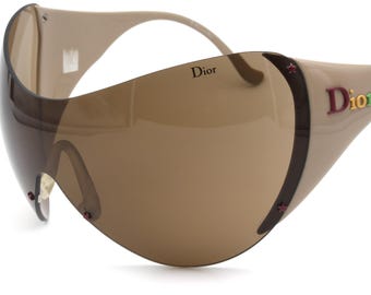Vintage Christian Dior oversize wraparound sunglas VINTAGE CHRISTIAN DIOR 2555 BLACK SHIELD WRAP AROUND  main image 4