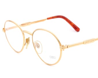 Gerald Genta New Classic 02 luxury vintage eyeglasses with gold plated frames, made in Japan 90's