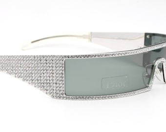 Christian Dior PUNK/S Swarovski vintage sunglasses made in Austria 2000 - Wrap around shades - Limited edition - New Old Stock