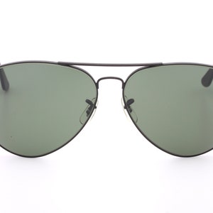 Vintage Ray Ban B&L black aviator sunglasses made on USA 80's - New Old Stock image 1