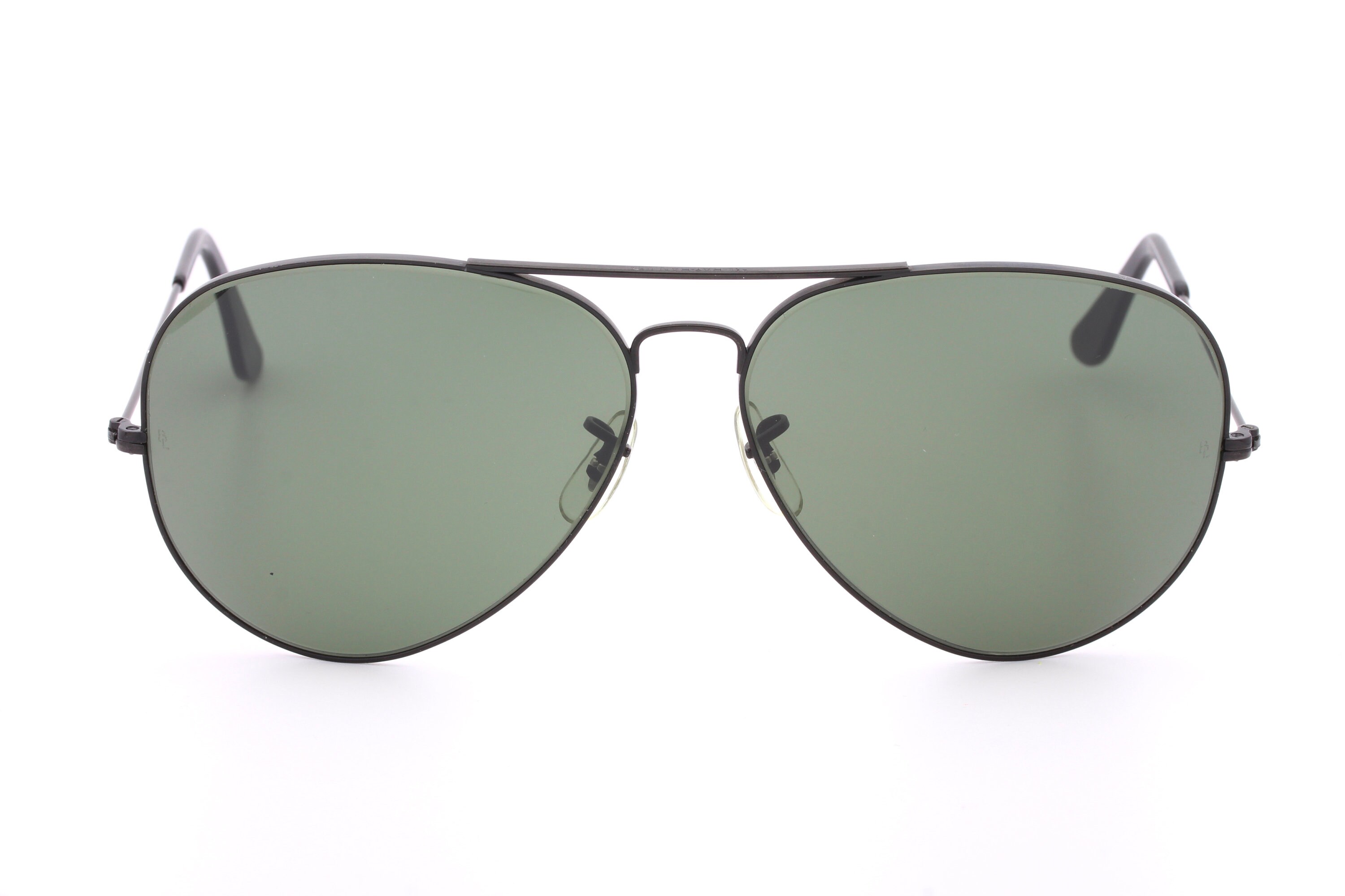 Vintage Ray Ban B&L Black Aviator Sunglasses Made on USA