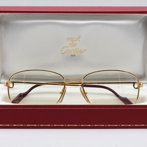 Vintage-Brille Cartier Courcelles, hergestellt in Frankreich, 80er Jahre – neuer alter Lagerbestand