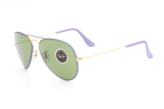 Ray Ban B&L aviator vintage sunglasses / purple s… - image 3