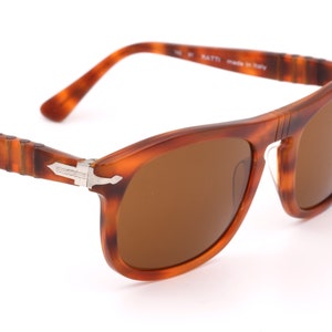 Persol Ratti 624 vintage sunglasses with square shape and light tortoise frames, made in Italy 90&#39;s