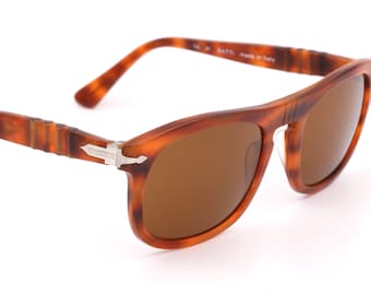 Persol Ratti 624 vintage sunglasses with square shape and light tortoise frames, made in Italy 90&#39;s