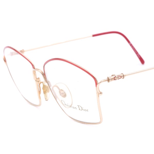 Christian Dior Mod 2600 43 vintage eyeglasses - butterfly frames - gold and pink glasses made in Germany 80's