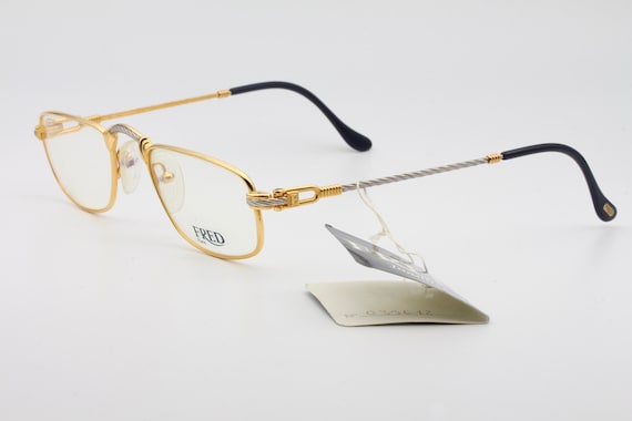 Fred Demi Lune vintage luxury eyeglasses with gol… - image 3