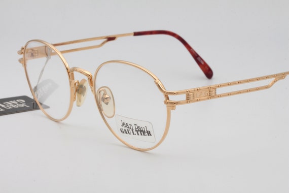 Jean Paul Gaultier 55 4170 22K GP Vintage Eyeglasses Made in Japan
