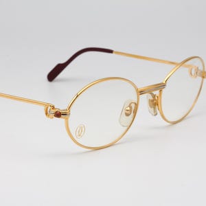 Gafas vintage Cartier Saint-Honoré Serie Limitée Ruby fabricadas en Francia años 90 - Nuevas de antiguo stock - Juego completo incluido
