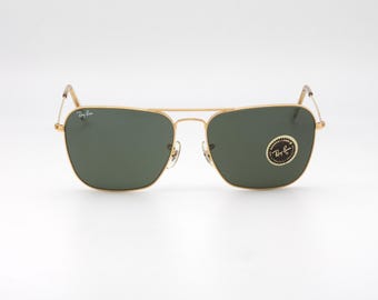 Ray Ban B&L Signet Vintage Classic Metal Sunglasses With Square