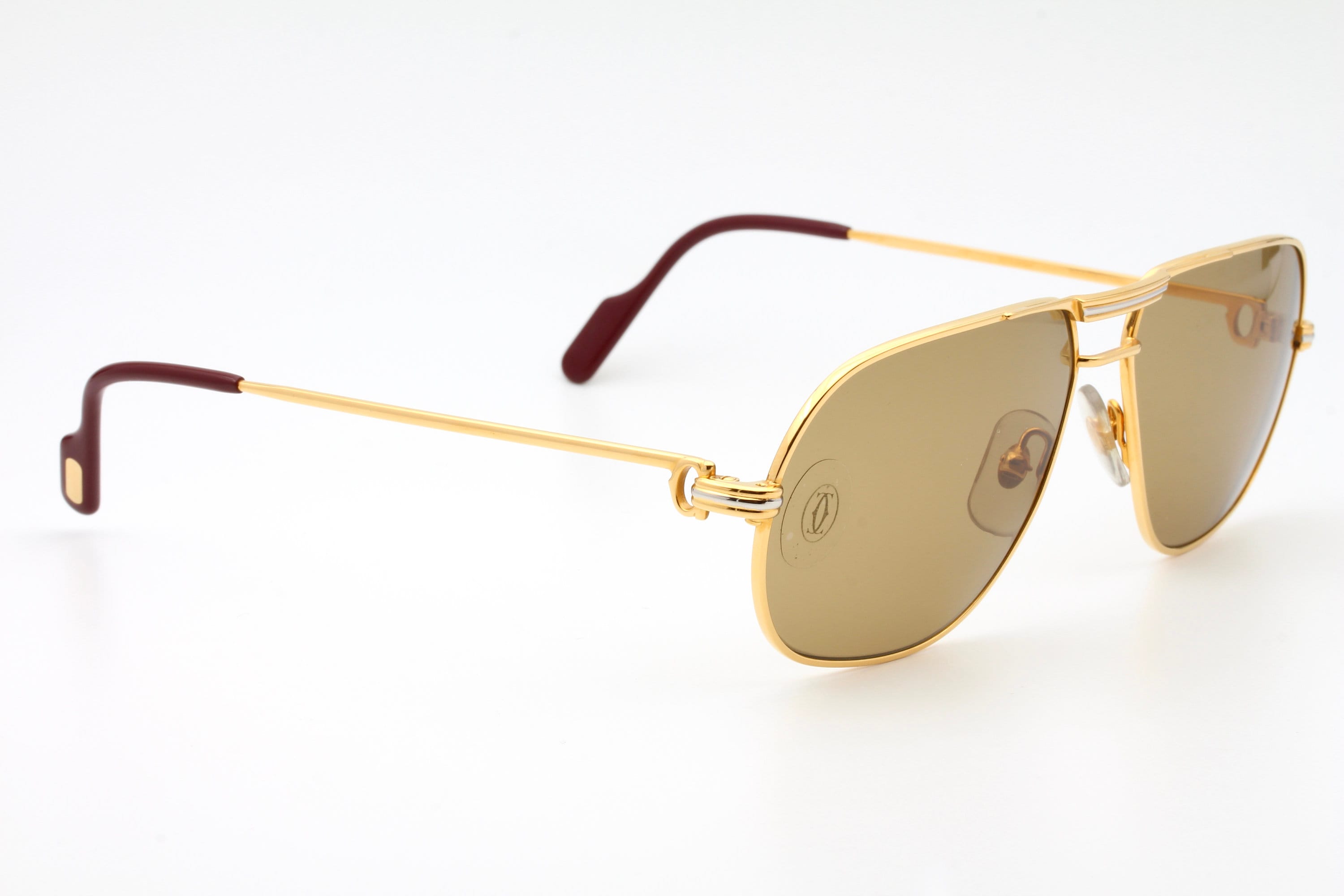 CARTIER EYEWEAR Rimless Rectangular-Frame Gold-Tone Sunglasses for Men | MR  PORTER