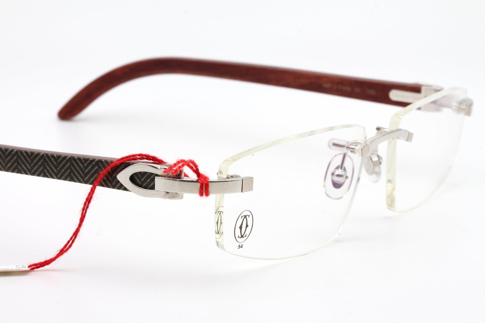 vintage cartier glasses wood