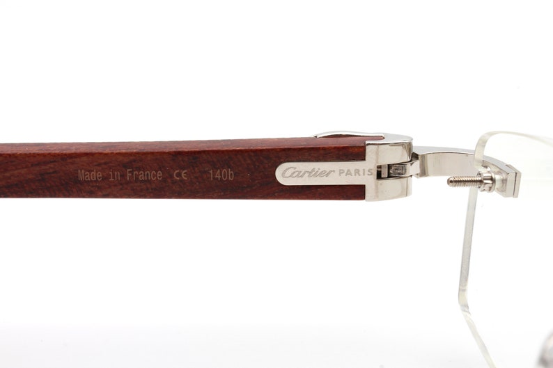 vintage cartier glasses wood