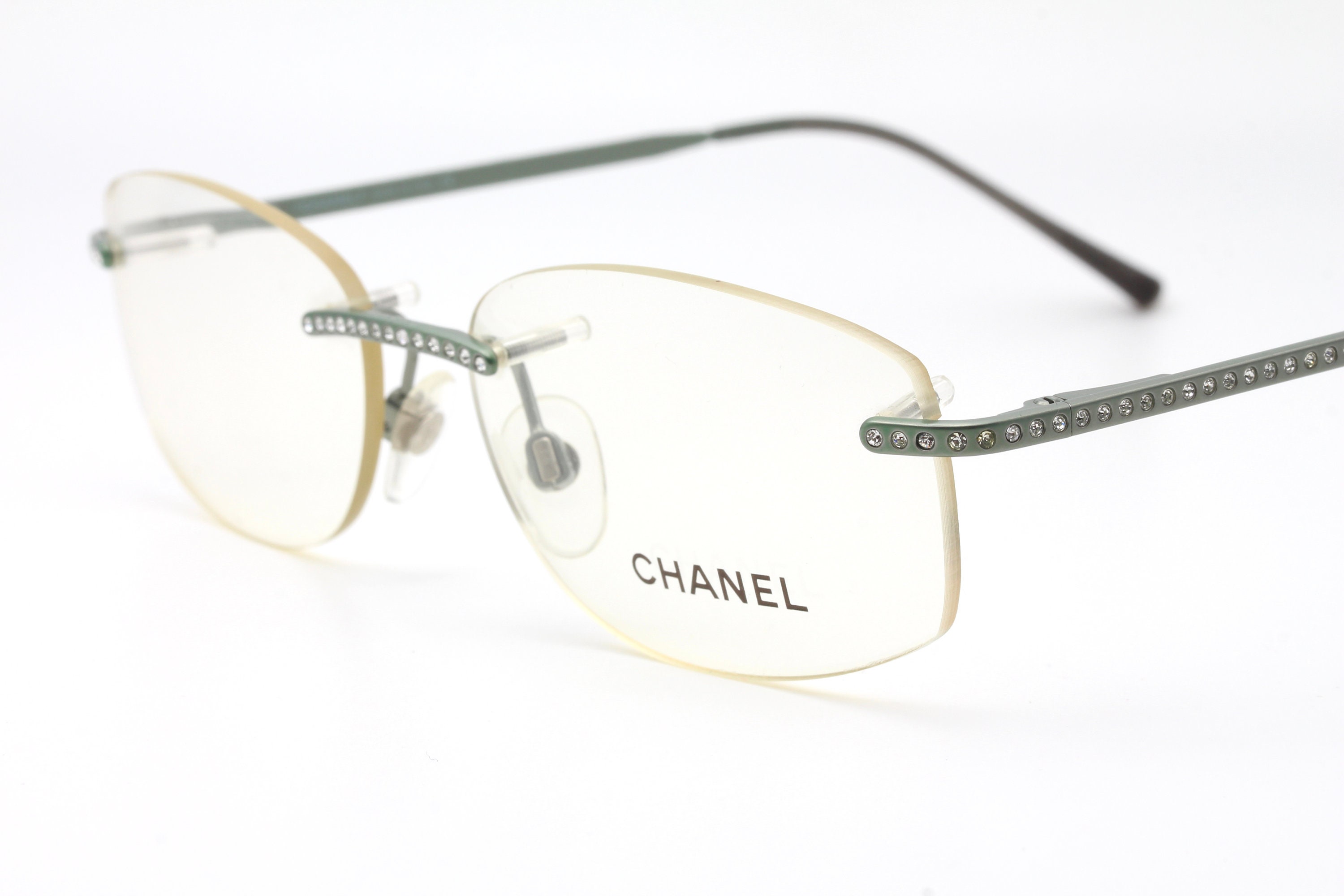 rimless 2000s vintage sunglasses - Gem