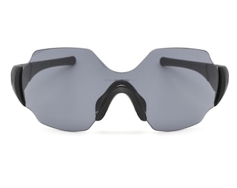 Oakley Zero L Mattschwarz mit grauen Gläsern, Vintage-Sonnenbrille, hergestellt in den USA, 2004 – New Old Stock