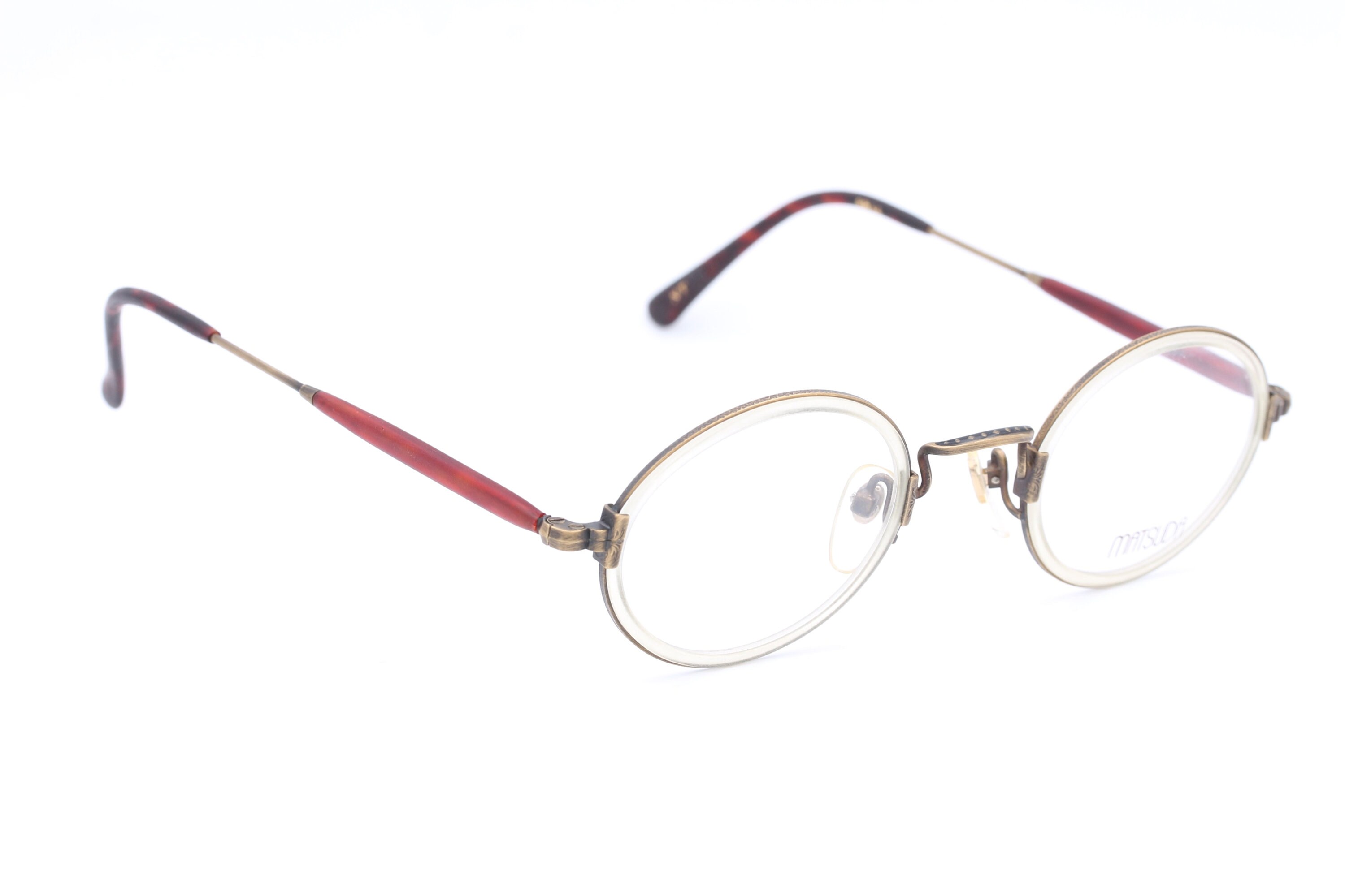 Women Halfrim Titanium Gunmetal MATSUDA 10208 BPR Rare Oval