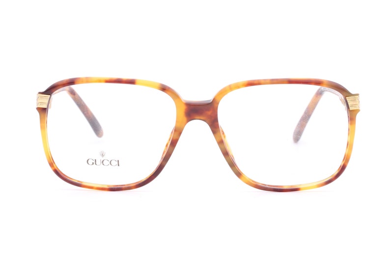 Noble Gucci GG 1117/N vintage eyeglasses / square glasses frames made in Italy in the 80s image 1